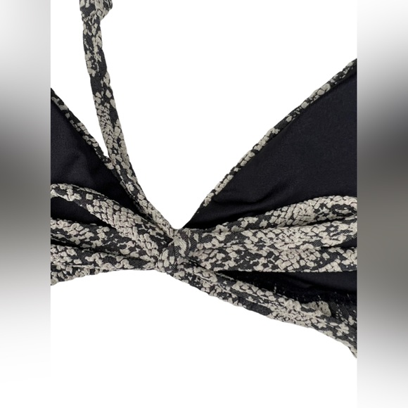 Andie Swim Snake Print String Bikini Top Size Medium - Picture 7 of 11
